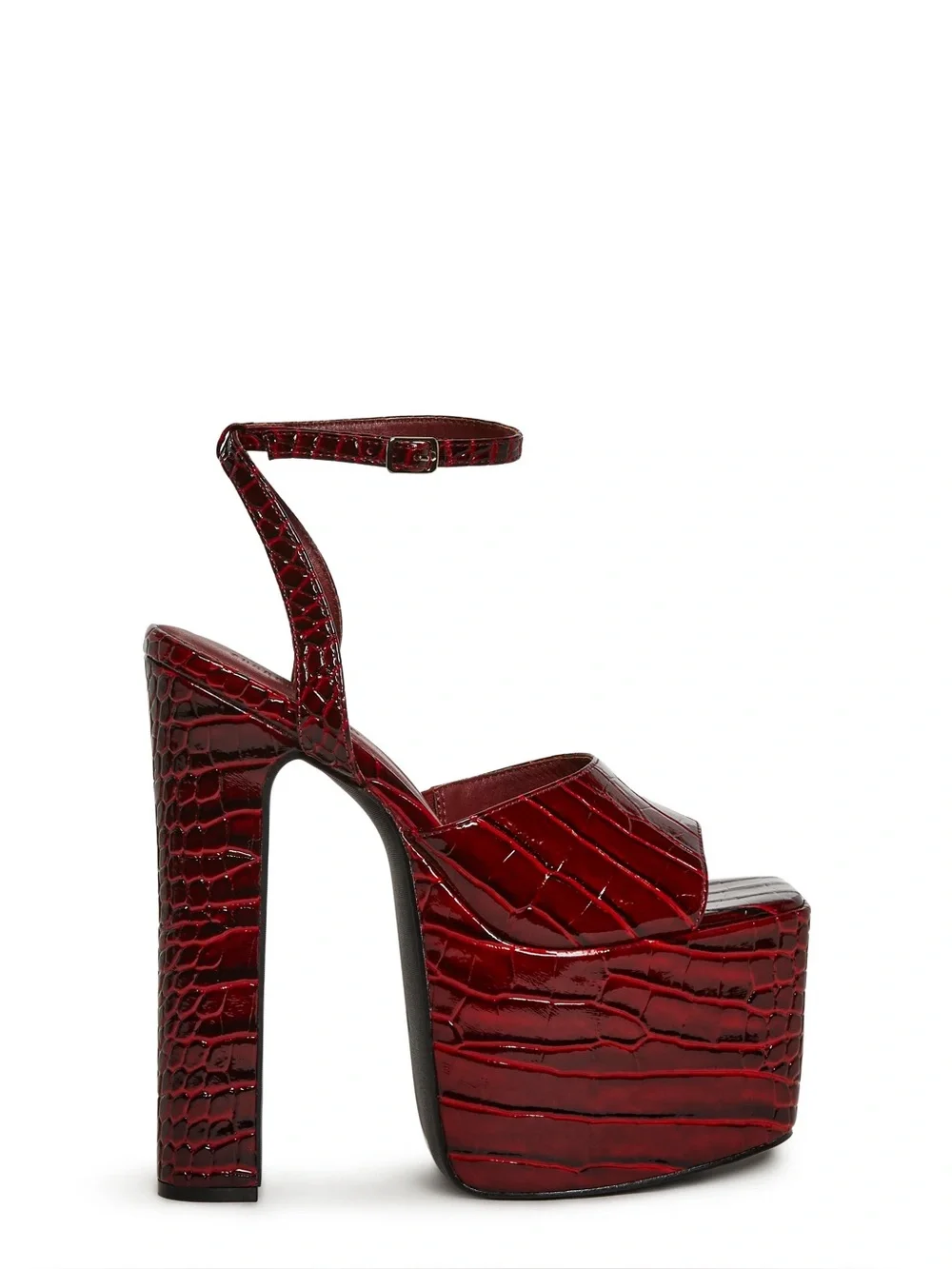 Dolls Kill “Devour” Wine Croc Platform Sandal US 9 BNIB